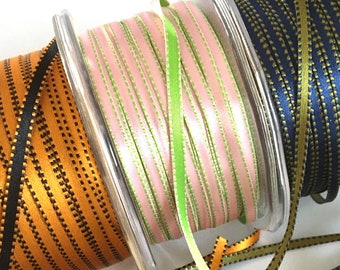 5 yds,Reversible ribbon,craft ribbon,ribbon for crafts,ribbon for bows,sewing ribbon,ribbon by the yard,ribbon for hairbows,fabric ribbon,29