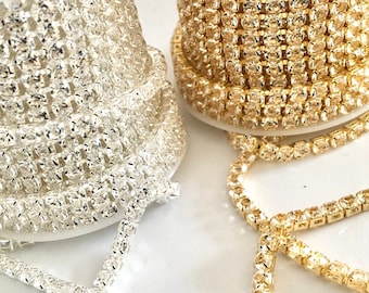 Goldkette,Strasskette Kette,Silber Kette,Strasszierteile,Kette Strass,Hochzeit Strass,Strass Tasse Kette,Keramik Strass, lose Ware.