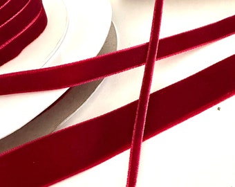 1-50 yds,Burgundy ribbon,wine velvet ribbon,ribbon for bows,ribbon by the yard,ribbon for invitations,sewing ribbon,122