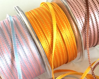 5 yds,Reversible ribbon,craft ribbon,ribbon for crafts,ribbon for bows,sewing ribbon,ribbon by the yard,ribbon for hairbows,fabric ribbon,29