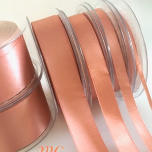 3 yards, roséguldband, tygband, satinband, band för rosetter, syband, band på metervara, scrapbookingband, bröllopsband.