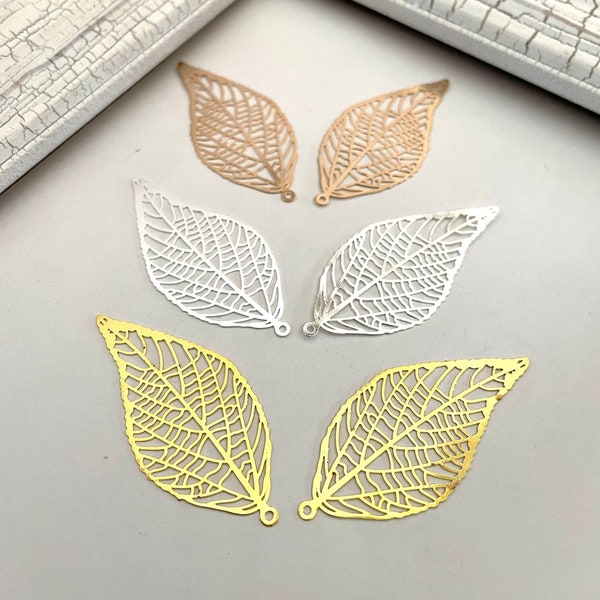 10 pcs,Metal leaves,blank metal leaves,gold leaves,metal findings,silver leaves,metal leaf,blank leaf supply,metal blanks.