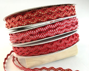 Riley Blake Ric Rac Christmas Ribbon Ric-Rac by-the-yard Holiday Gift Wrap Christmas Gift Wrap- 34 Ric-Rac Rick Rack Blue Ric-Rac