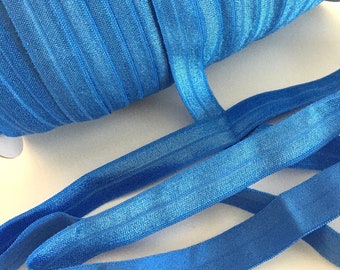 5 yds,Blue elastic,PPE masks,foe elastic,headband supplies,elastic for headband,elastic for hair ties,fold over,elastic sold by the yard,137
