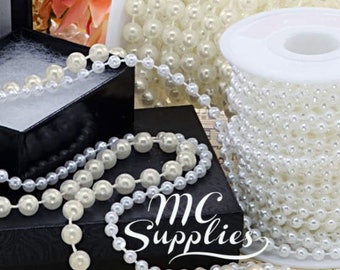 Pearl Bead String for Crafts | Wedding Decor and Hair Accessory Supply, 196