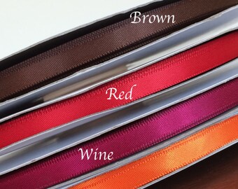 5 yds,Solid satin ribbon,double face satin ribbon,gift wrap ribbon,woven headbands ribbon,ribbon for hair bow,wedding ribbon,red ribbon.
