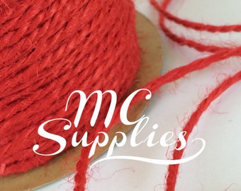 100 yds,Red twine,cord for crafts,twine,craft twine,packaging twine,scrapbooking twine,burlap twine,scrapbooking cord,packaging cord,139