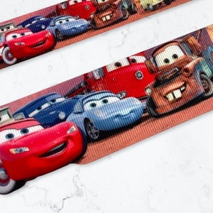 2-50 yds,Cars ribbon,truck ribbon, Lightning ribbon,McQueen ribbon,grosgrain ribbon,ribbon by the yard,ribbon for bows,craft ribbon,60