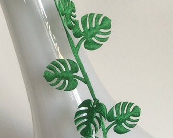 1 3/4",Tropical leaves,leaves trim,fabric leaves,embellish leaves,green leaves,decorative trim,quilting trim,leaf trim,scrapbooking trim,188