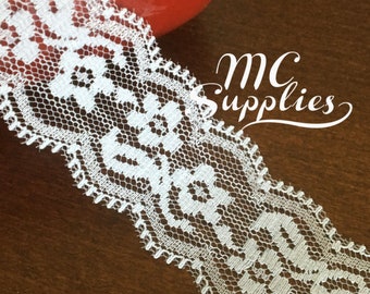 White lace,fabric lace,craft lace,sewing lace,lace trim,lace by the yard,crafting lace,lace ribbon,lace,embellish lace,decorative lace.