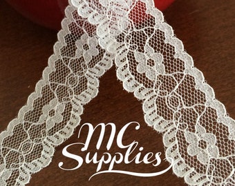 White lace,lace trim,embellish lace,sewing lace,lace by the yard,lace for crafts,lace,crafting lace,scrapbooking lace,wedding lace.