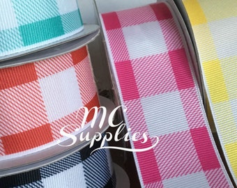 Plaid ribbon,grosgrain ribbon,ribbon,craft ribbon,sewing ribbon,ribbon for bows,embellish ribbon,fabric ribbon,scrapbooking ribbon.