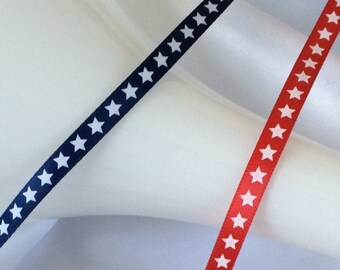 5 yds,Ribbon for crafts,stars ribbon,ribbon for bows,ribbon for sewing,ribbon by the yard,satin ribbon,ribbon for hairbows,fabric ribbon,161