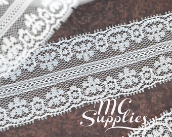 2 yds,White lace,craft lace,lace for crafts,sewing lace,lace trim,sewing trim,sewing lace trim,lace by the yard,crafting lace,craft trim.