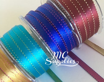 5 yds,Reversible ribbon,craft ribbon,ribbon for crafts,ribbon for bows,sewing ribbon,ribbon by the yard,ribbon for hairbows,fabric ribbon,29
