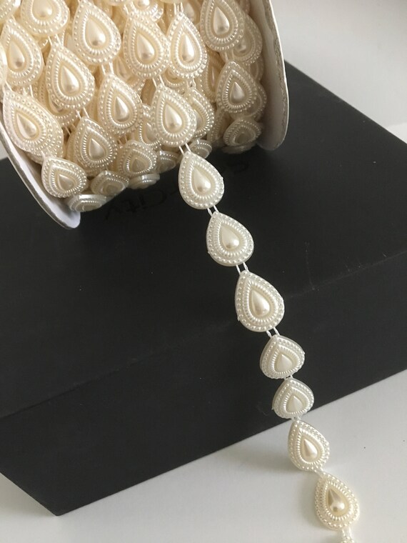 Pearl Trimivory Pearl Trimwater Droplet Stringdecorative Etsy