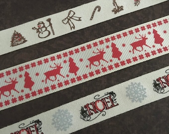 3 yds,Weihnachtsband,Canvasband,Grußband,Winterband,bedrucktes Band,ScrapbookingBand,Geschenkband,Band Bulk Stock,