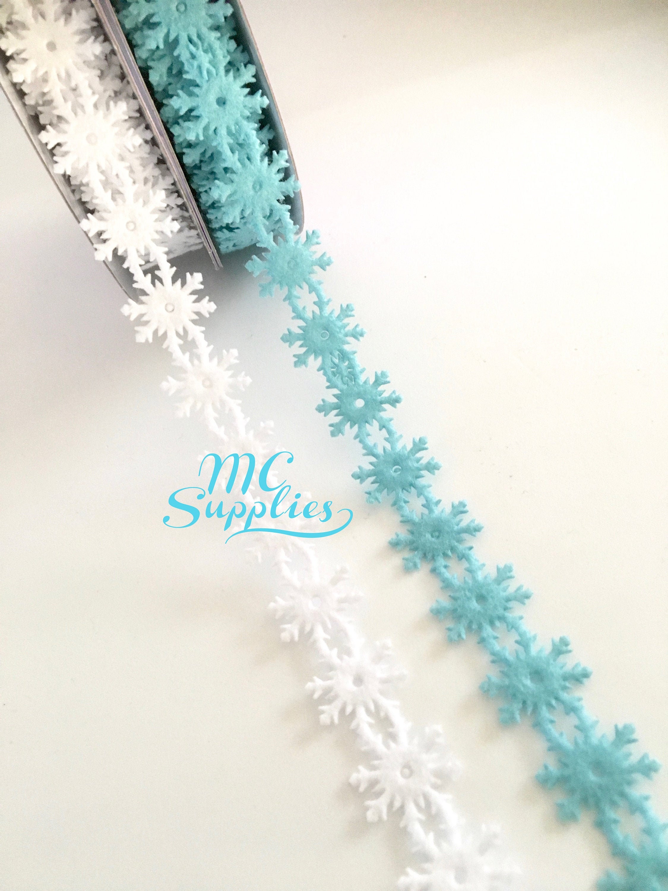 1-10 Yds,snowflakes Ribbon,snowflake Appliques,snowflake Trim,christmas ...
