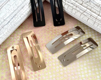 10 pcs,Snap clip,rectangular snap clip,blank snap clip,small snap clip,baby snaps clips,metal snap clips,silver snap clips,DIY snap clips