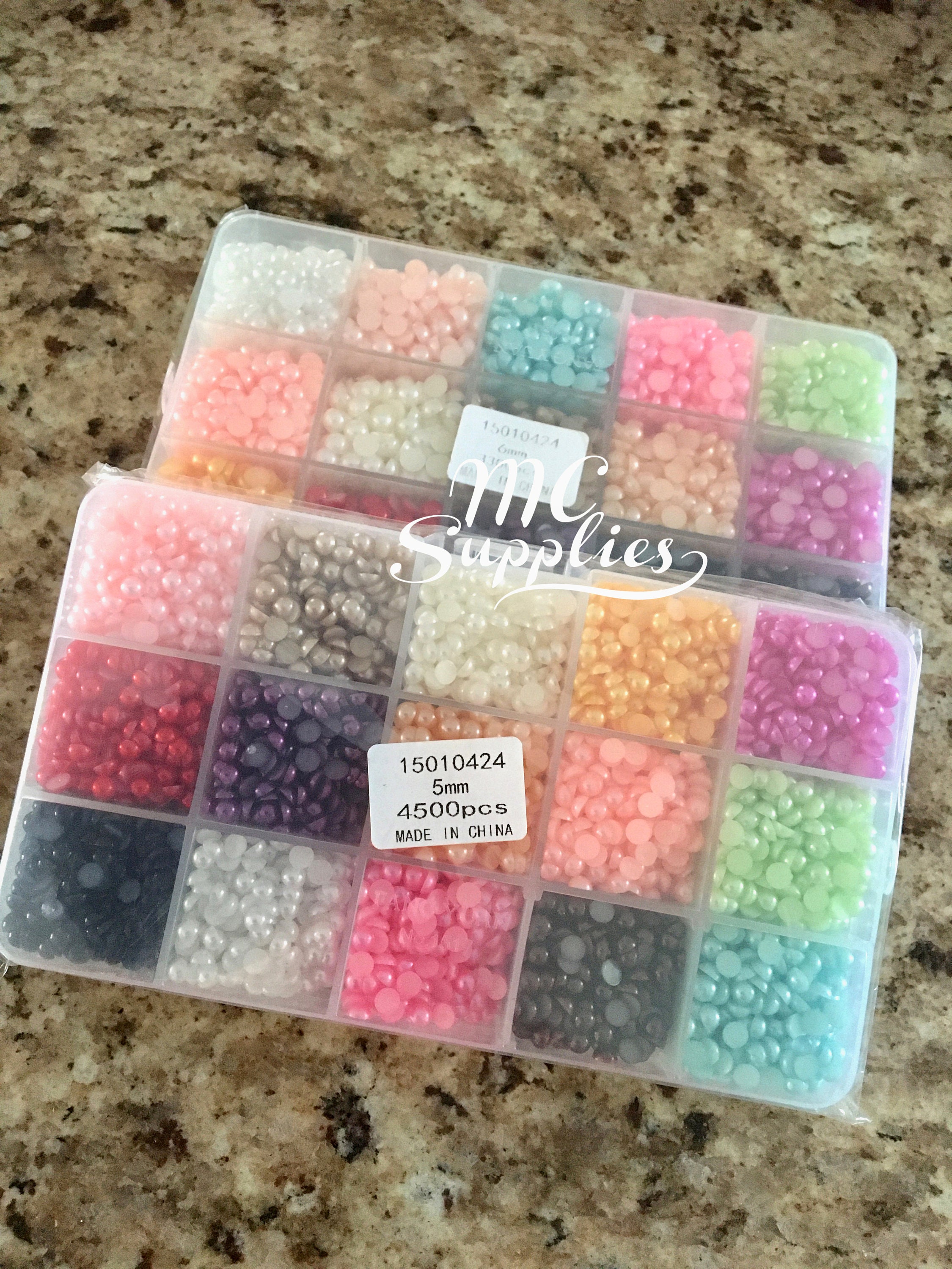 Perle finte bianche e crema da 2-25 mm, con retro piatto, semitonde, perle di perle per unghie artistiche, per decorazioni fai da te, 9 mm, 160 pezzi, bianco