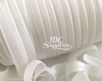 5 yds, Élastique blanc, élastique ennemi, élastique, fournitures de bandeau, élastique pour bandeau, élastique pour attaches de cheveux, replier, élastique vendu par mètre, 137