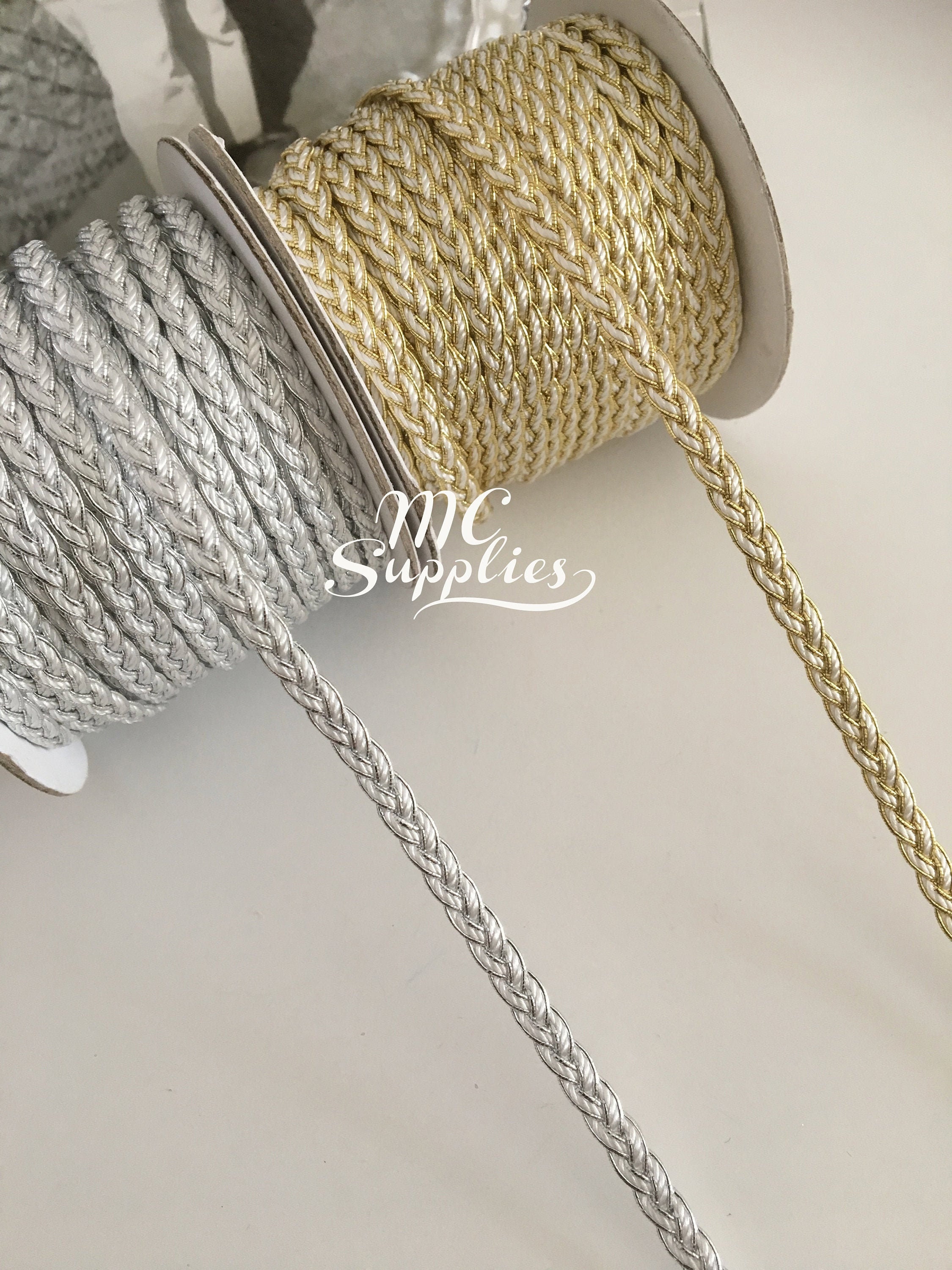 Gold Rib Trim 2-25 Yds,gold Trim,braided Trim,braided Ribbon,fabric Trim,trim,wedding ...