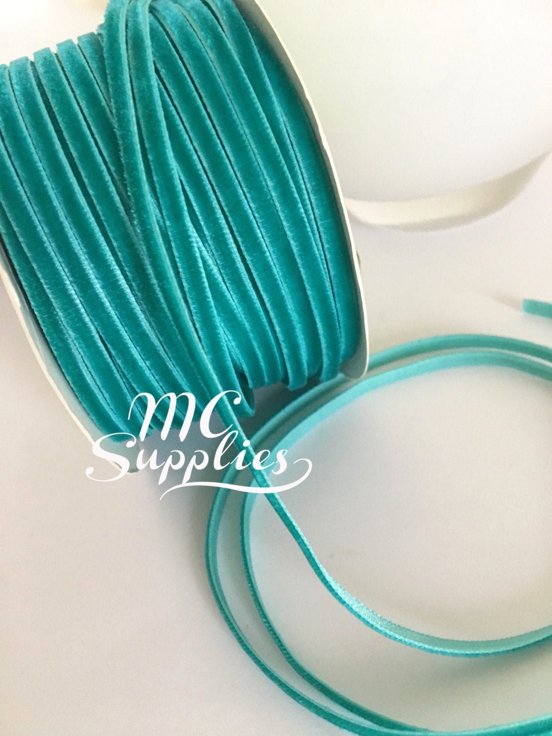 2 Yds,teal Ribbon,velvet Ribbon,fabric Ribbon,craft Ribbon,embellish