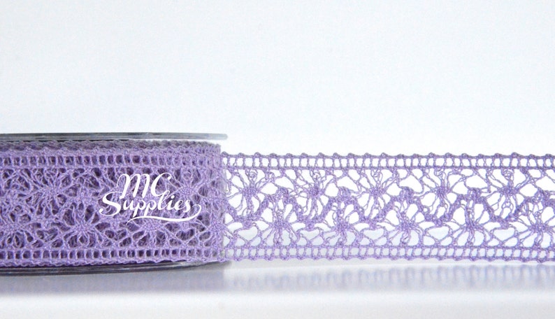 Lavender lace,craft lace,lace for crafts,sewing lace,lace trim,sewing trim,sewing lace trim,lace by the yard,crafting lace,lace ribbon,136 image 1