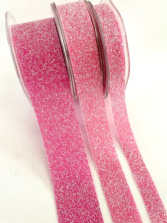 Glitter Ribbon,sparkle Ribbon,pink Ribbon,fabric Ribbon,craft