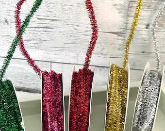 10 yds,Tinsel cord,gold cord,metallic string,wired cord,decorative cord,Christmas cord,craft cord,silver cord,red cord,synthetic cord.