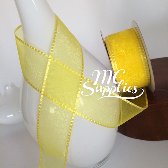 Yellow Ribbon,fabric Ribbon,craft Ribbon,ribbon for Crafts,ribbon