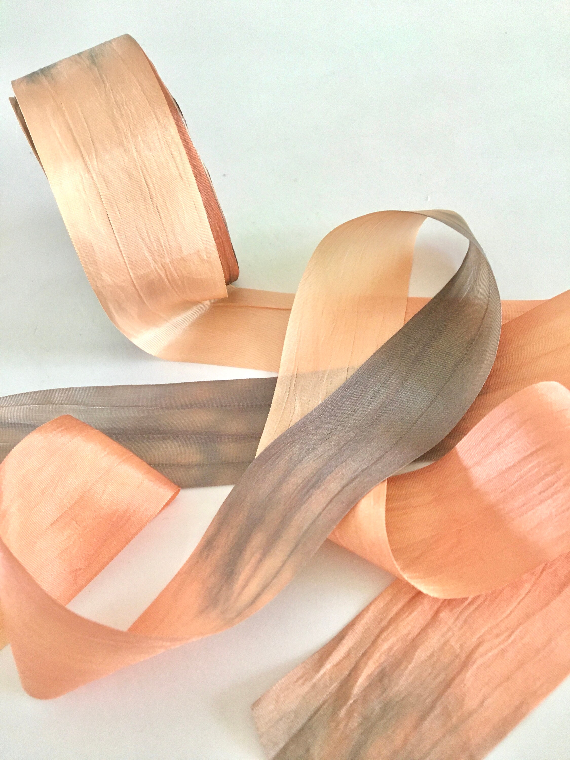 Silk ribbonvariegated ribbonfabric ribbondyed ribbonbows | Etsy