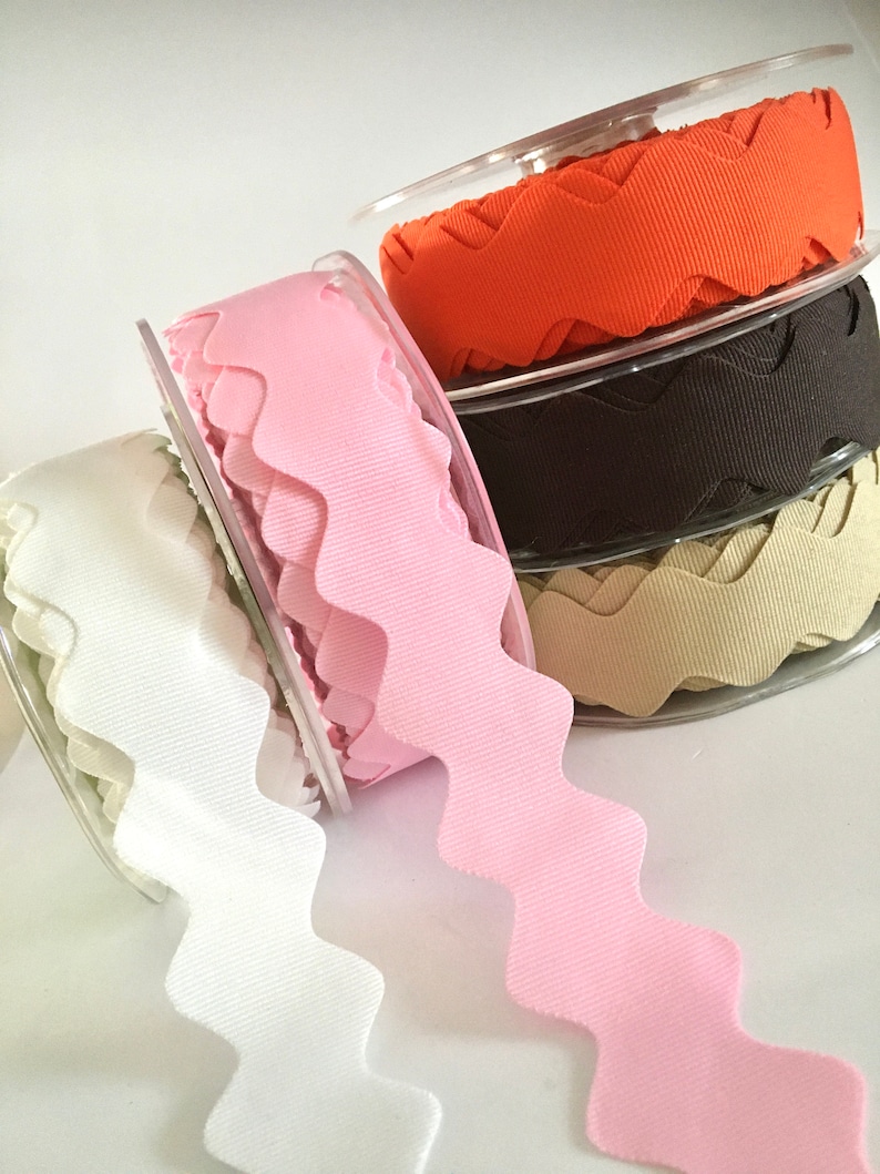 Grosgrain Ribbon Ric Rac 3-30 Yds,ric Rac Ribbon,grosgrain Ribbon,fabric Ribbon,ribbon by the ...