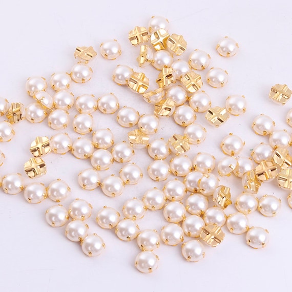 2 Colors,20 Pcs,pearl Rhinestones,small Rhinestones,sew-on