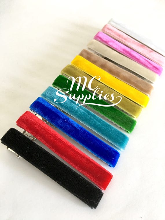 12 pcs,Alligator clip,lined alligator clip,partially lined clip,velvet lined clip,lined hair clip,cover hair clip.
