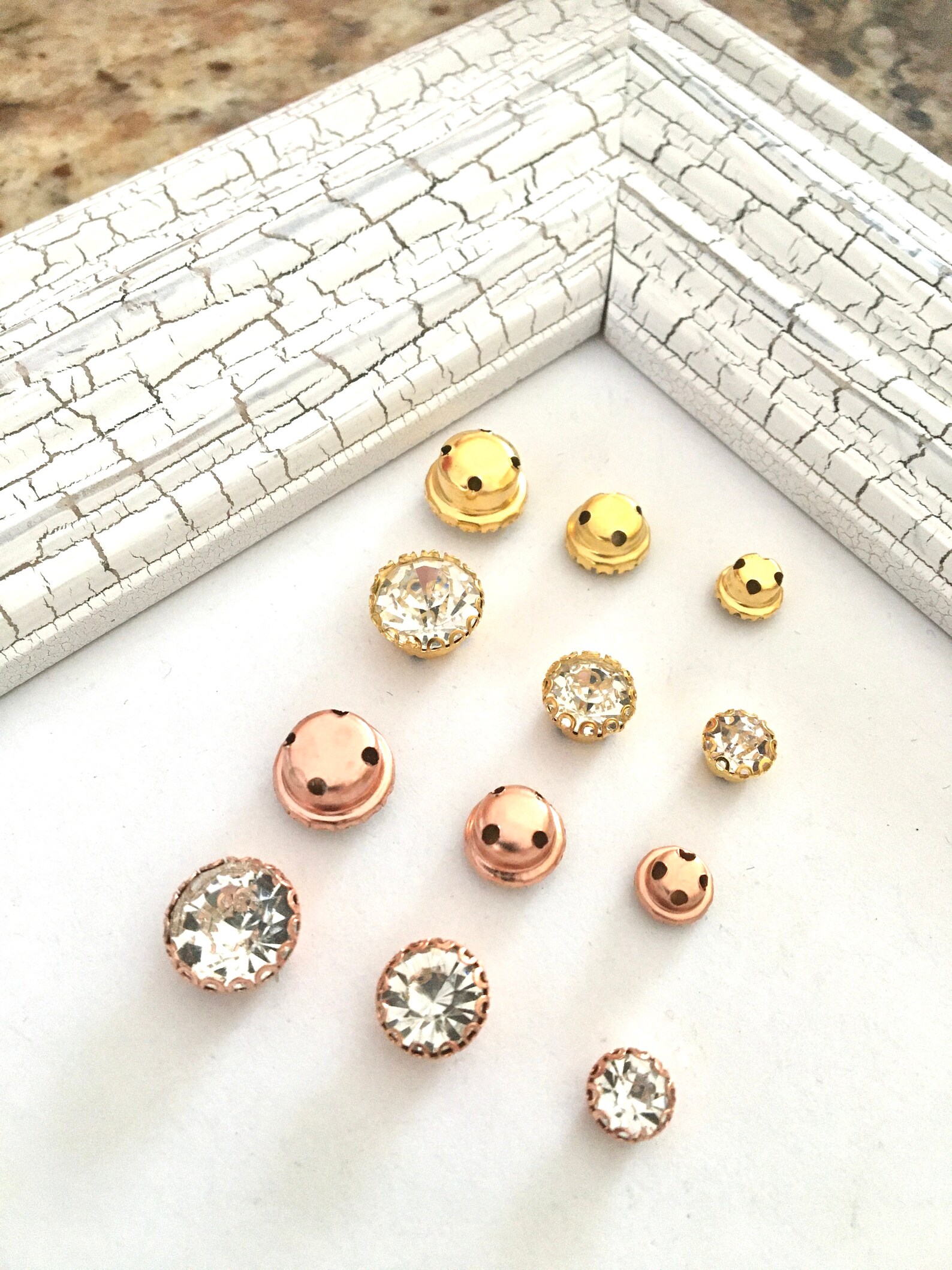 20 Pcsrose Gold Rhinestoneswedding Rhinestonesbridal | Etsy