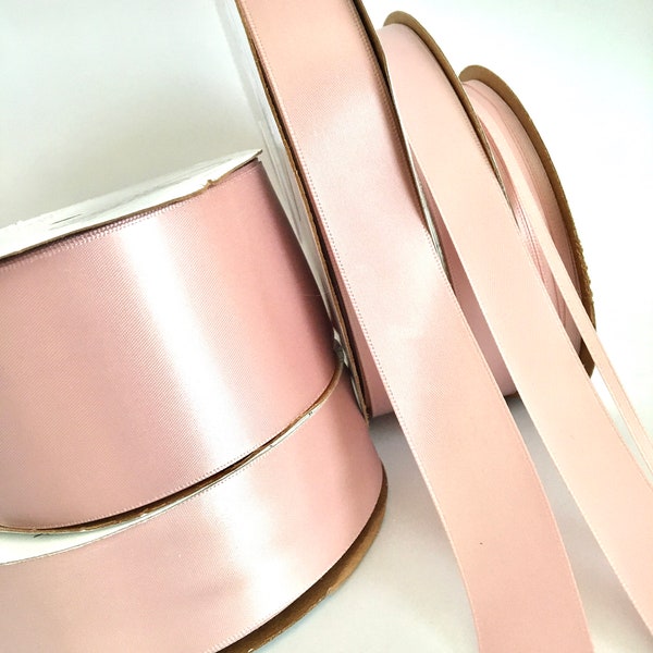 5 yds,Pink Blush ribbon,pink ribbon,fabric ribbon,ribbon for bows,craft ribbon,ribbon by the yard,scrapbooking ribbon,wedding ribbon.