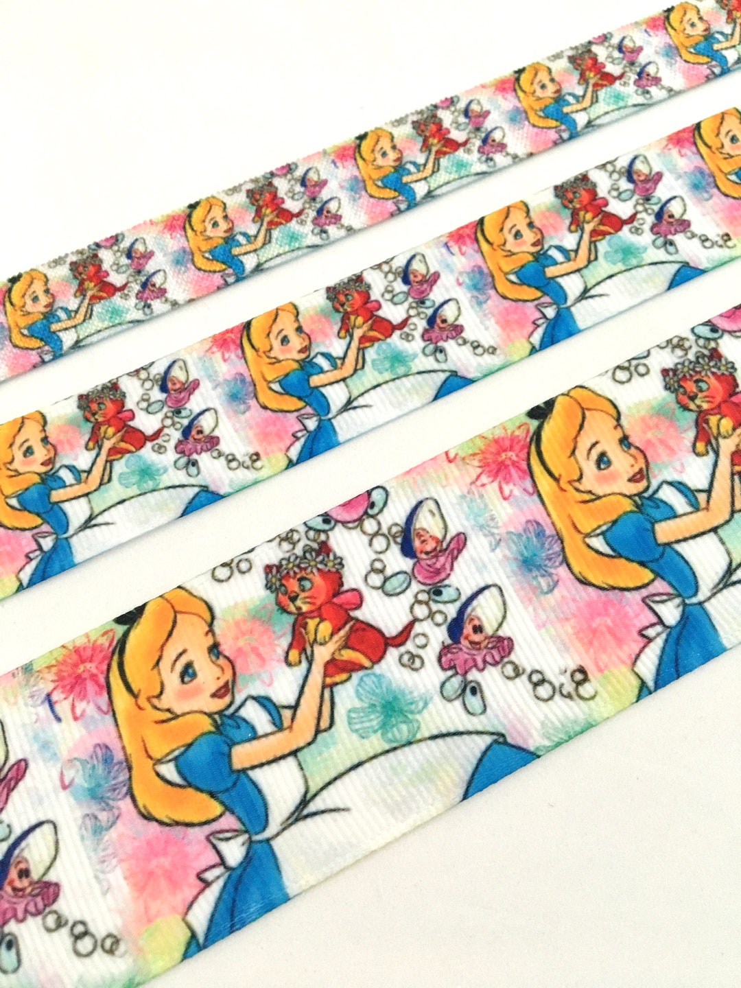 2-50 Yds,alice Grosgrain Ribbon,wonderland Trim,disney Cartoon ...