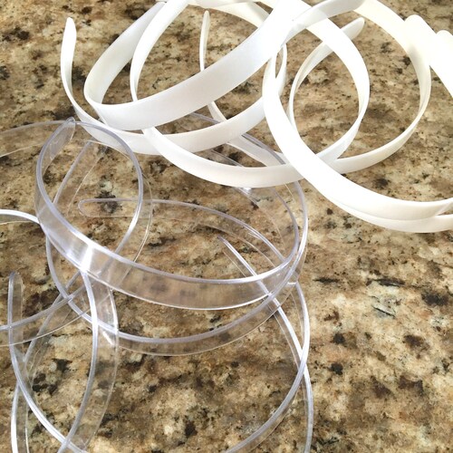 6pcs Plastic Headband DIY Craft Base 1/2" Wide for Toddlers and Women Hair Accessories