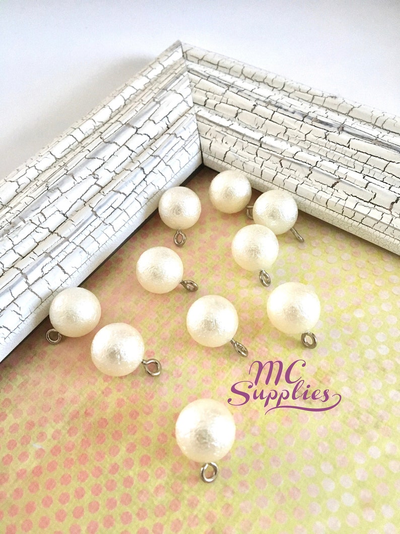 10 Pcs,pearl Buttons,white Buttons,rhinestone Pearls,pearl Rhinestones ...
