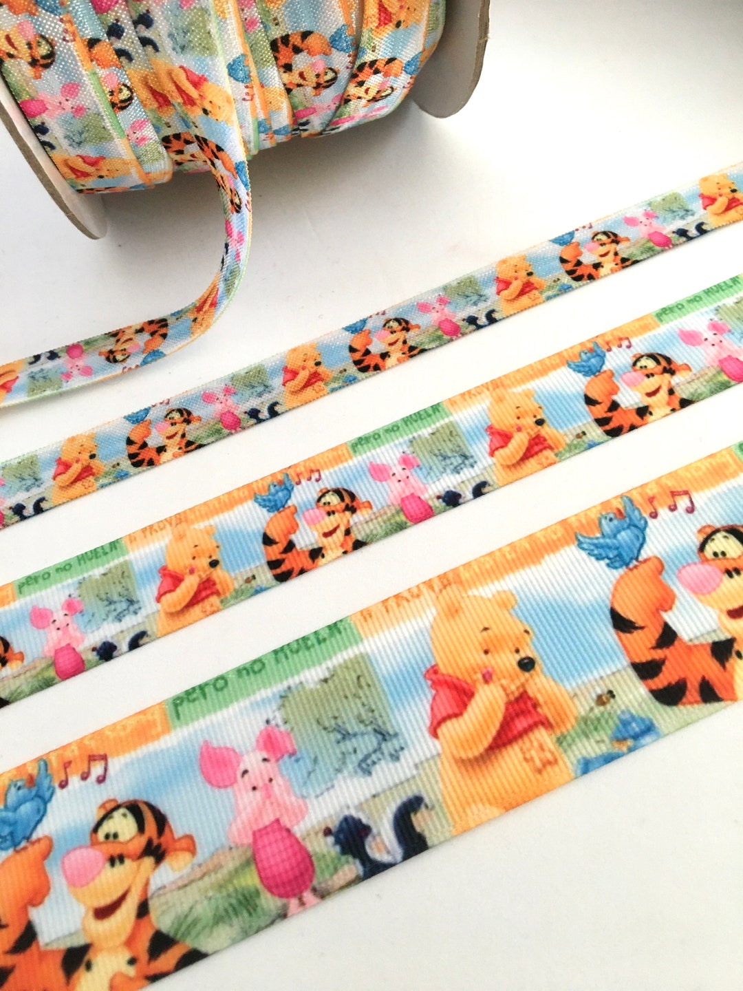 2 Yds,winnie Ribbon,bear Ribbon,grosgrain Ribbon,ribbon by the Yard ...