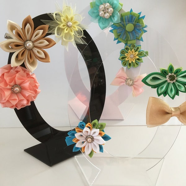 Hair clip holder,hair bow holder,acrylic display,hair clip display,hair bow display,hair clip stand,craft fairs display,hair bow display.