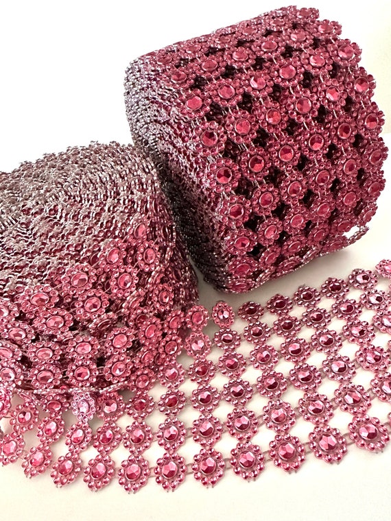 Ultnice, nastro a rete con strass scintillanti, per decorazioni fai da te per torte nuziali, feste di compleanno