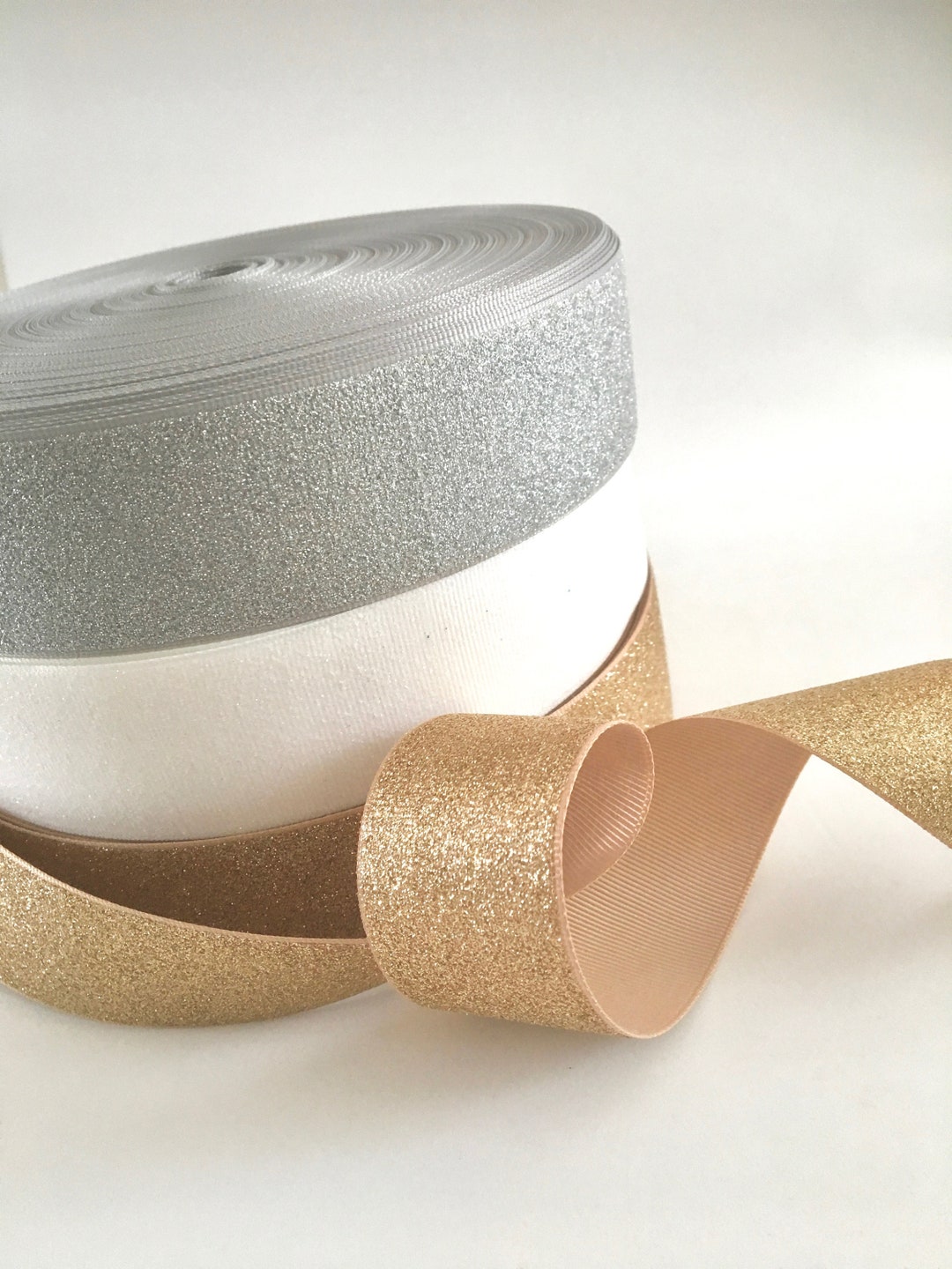 Grosgrain Ribbon,glitter Ribbon,fabric Ribbon,gold Ribbon,embellished ...