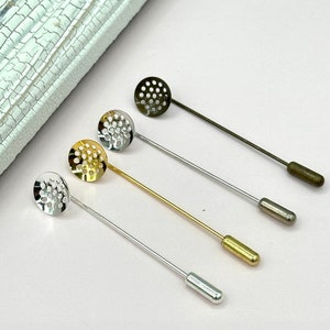 5 pcs,lapel pins,silver lapel pins,hair findings,metal lapel pins,stick pins,brooch pin,blank pins,lapel pin clutch,groom brooch,DIY pin.