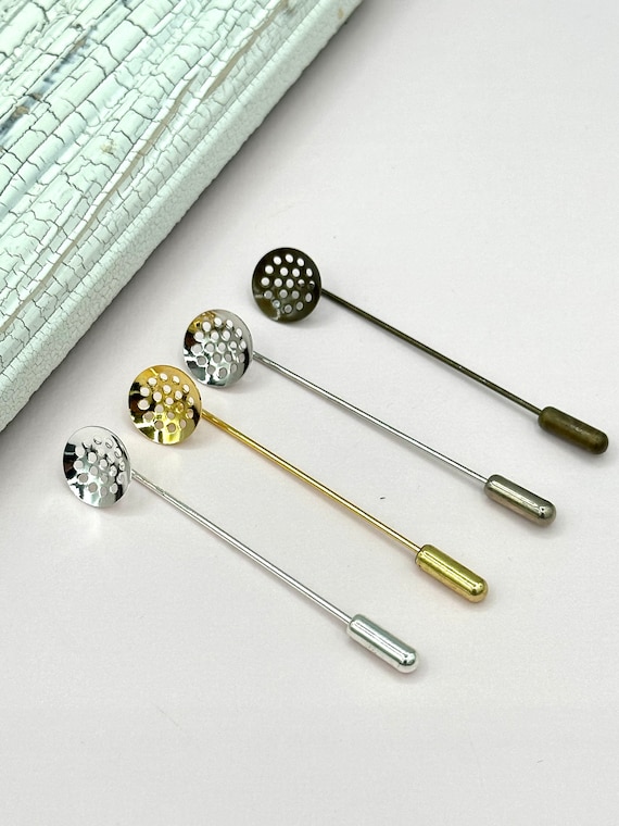 5 pcs,lapel pins,silver lapel pins,hair findings,metal lapel pins,stick pins,brooch pin,blank pins,lapel pin clutch,groom brooch,DIY pin.