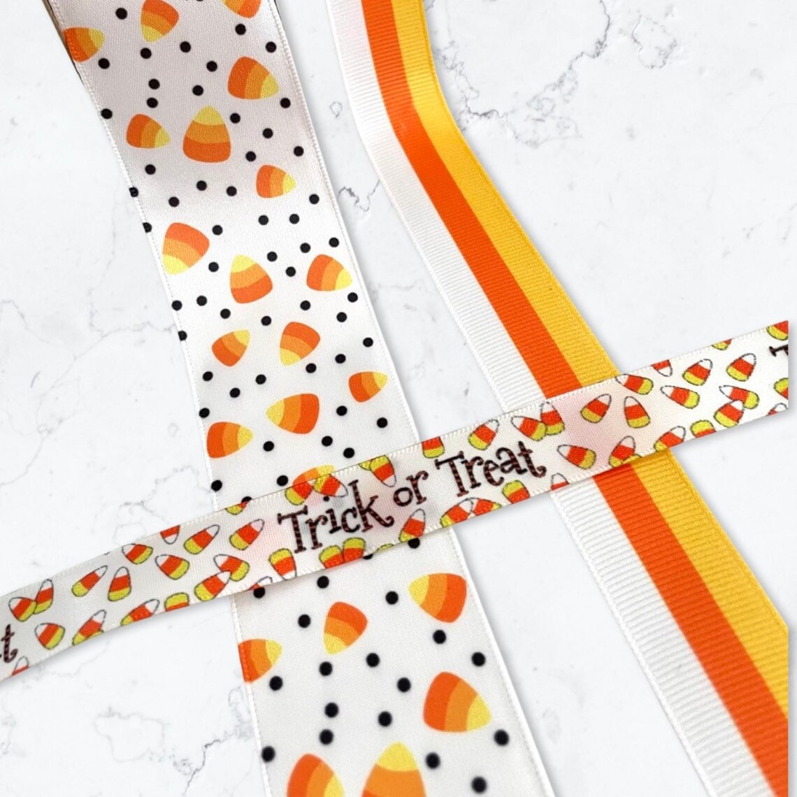 Corn Ribbons 1-10 Yds,thanksgiving Ribbon,candy Corn Ribbon,autumn Ribbon,candy ...
