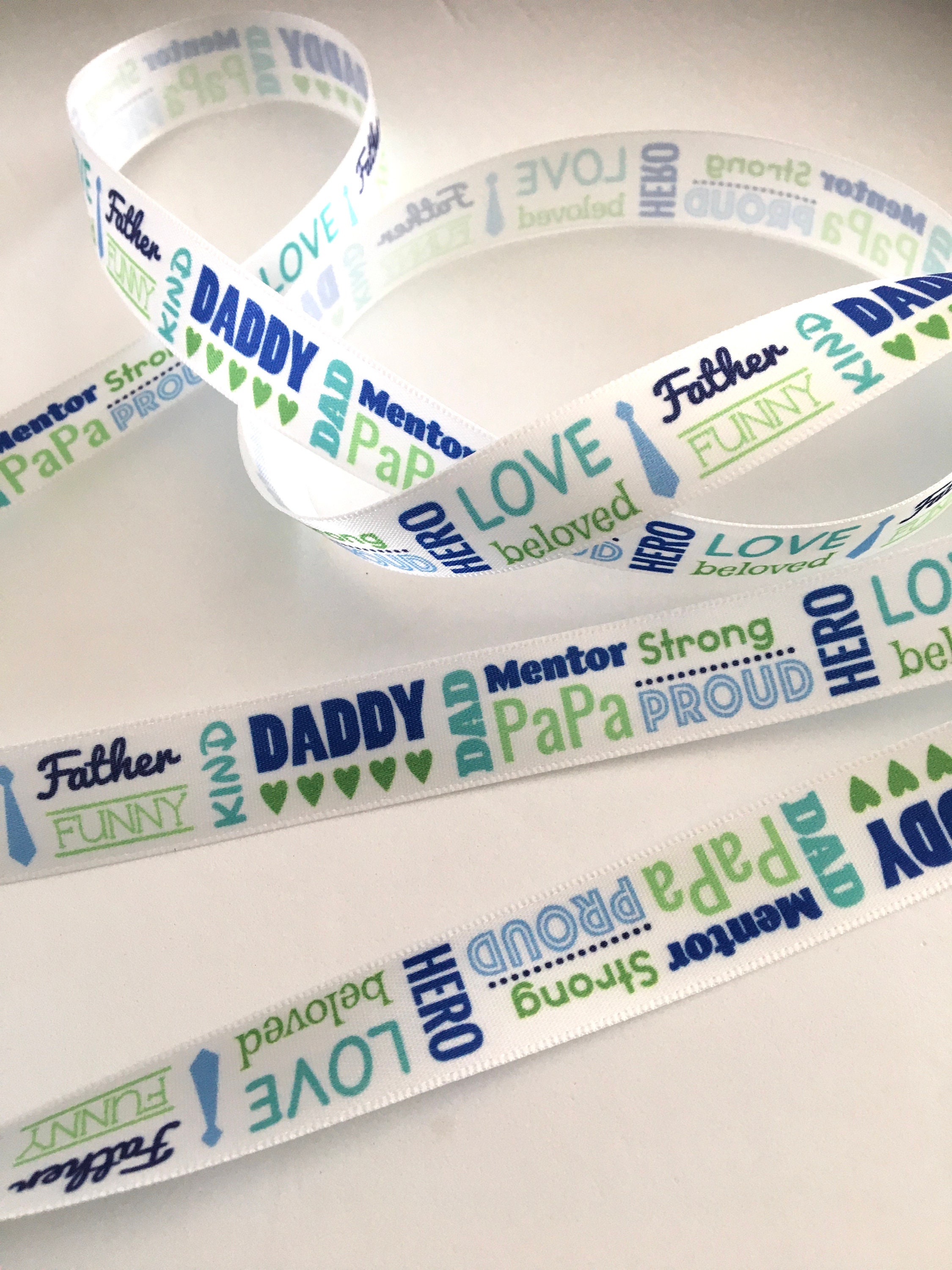Father's Day Ribbondad Ribbonhero Ribbonsatin - Etsy