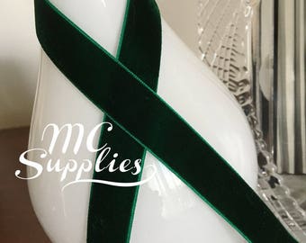 Velvet ribbon,fabric ribbon,green ribbon,ribbon,ribbon for bows,ribbon by the yard,ribbon for hair clips,craft ribbon,sewing ribbon,122