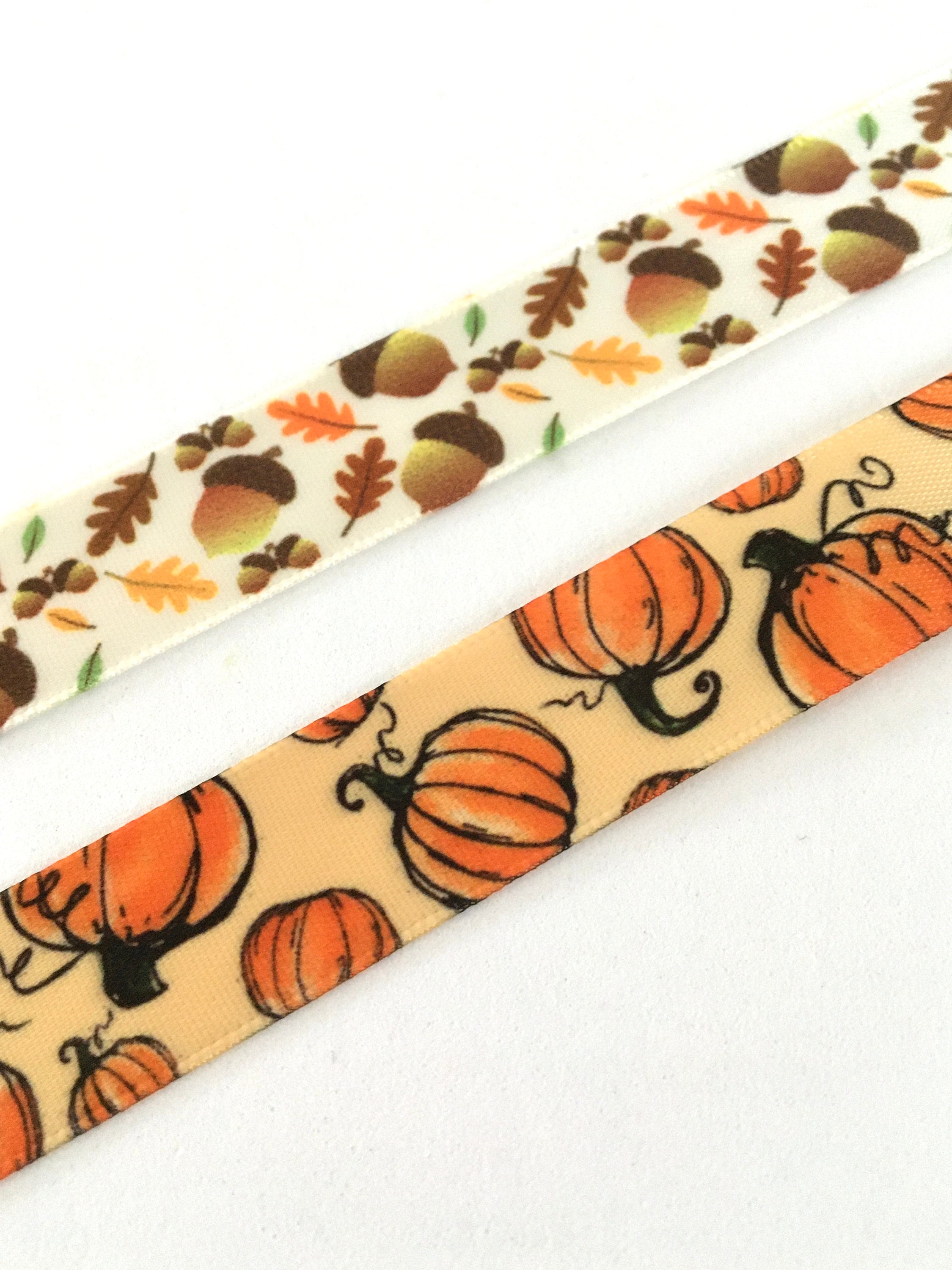 Pumpkin Ribbon Rhinestone 1-10 Yds,acorn Ribbon,thanksgiving Ribbon,pumpkins Ribbon,autumn Ribbon ...